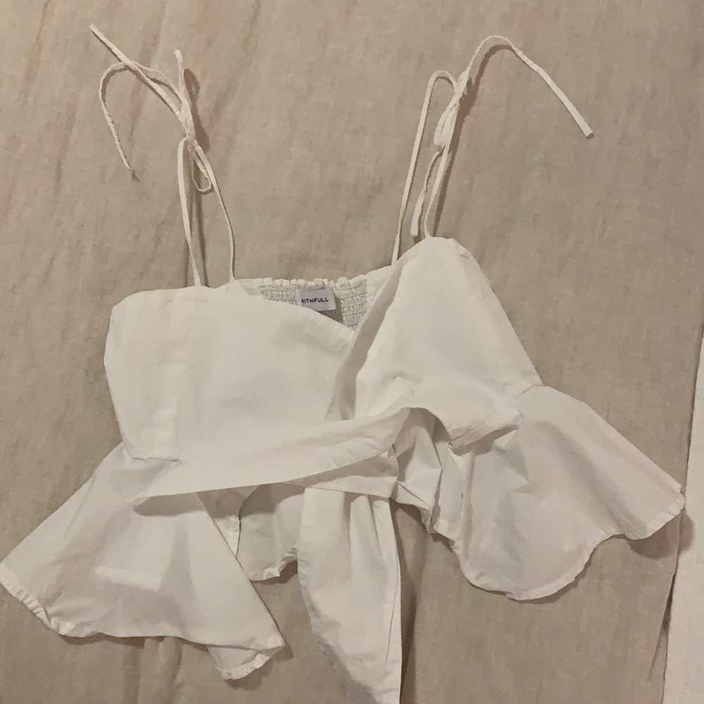 Faithfull the Brand Pina Colada top, white size 4